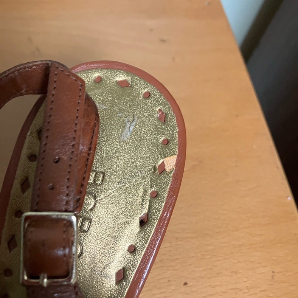 BCBGirls Tan Wedges with Intricate Cut-Outs - Picture 6 of 7